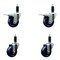 Service Caster 3.5'' Solid Poly Swivel 1-1/8'' Expanding Stem Caster Set 2 Total Lock Brakes, 4PK SCC-EXTTL20S3514-SPUS-2-S-2-118 - alternate 1